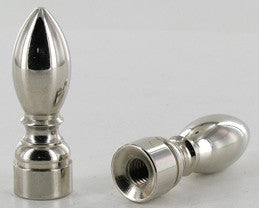 Polished Nickel Bullet Finial