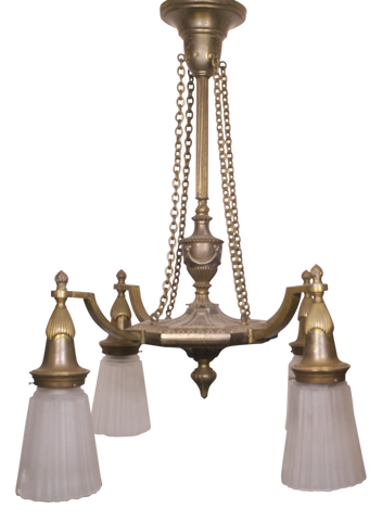 Empire Brass Four Light Chandelier
