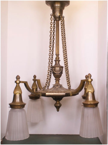 Empire Brass Four Light Chandelier