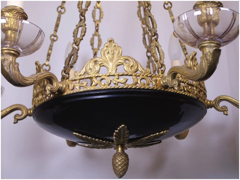 Six Light Empire Style Fixture Made in the 1950s